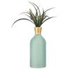 Flower Vase with Rust-Resistant Coating | Stylish and Easy-to-Clean Finish | Compact Design for Modern Décor | Bottle Vase - Aqua