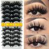 Beauty Dramatic Criss-cross 8D Mink Hair Thick Long False Eyelashes Wispies Fluffies