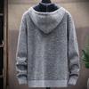 Mens Baggy Full Zip Sweater Coats Hooded Casual Warm Tops Plain Outwear Jackets