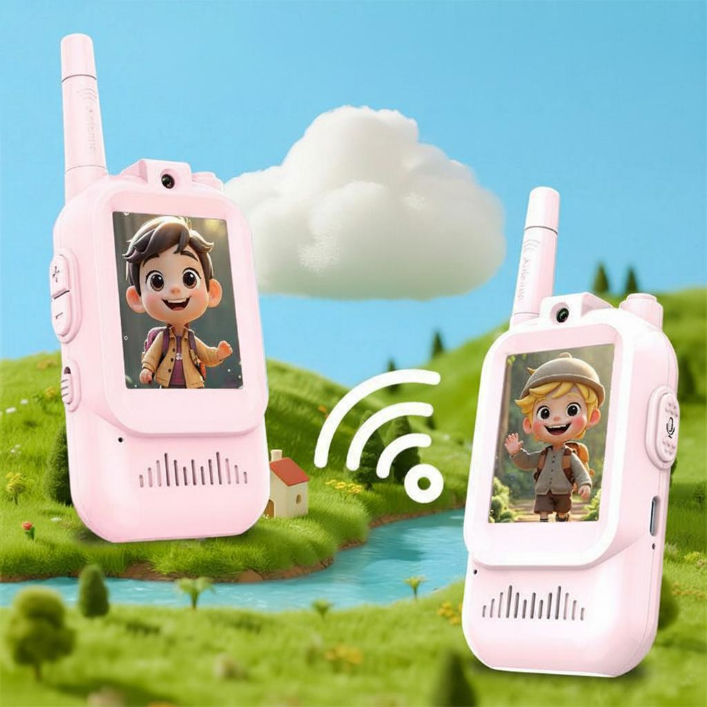 Children's Video Walkie Talkie, Cartoon Pager Gifts, HD Call Children's Toys Parent Child Toys