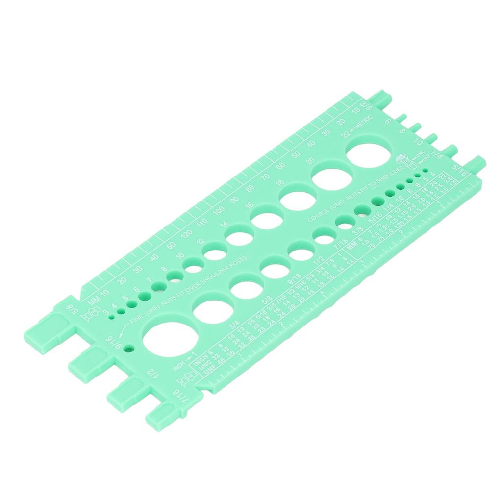 Инструмент для измерения болтов, пластиковый, интегрированный, портативный, дюймовая и миллиметровая шкала, резьбомер для гаек и болтов