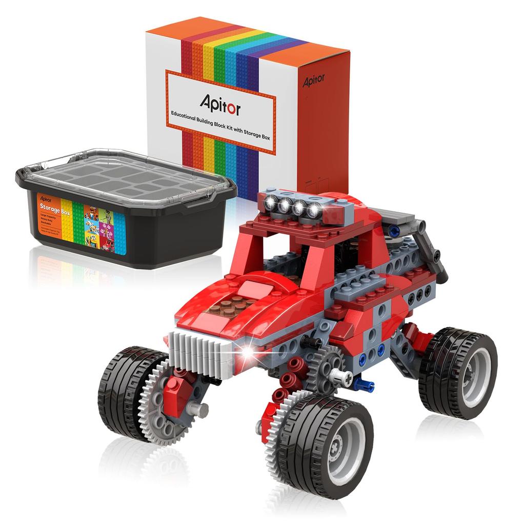 Apitor Robot B Storage Type Robot Toy Educational Toy Assembly Robot Cool Series Block Set with Sorting Tray STEM Educational Boy Present Popular