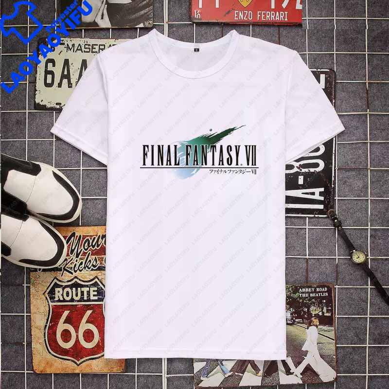 Футболка унисекс Final Fantasy Милая футболка унисекс Мода Игра Облако Страйф Футболка для унисекс Повседневная Бастер Кактус Топы с коротким рукавом