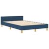 Bed Frame with Headboard Blue 120 x 200 cm Fabric