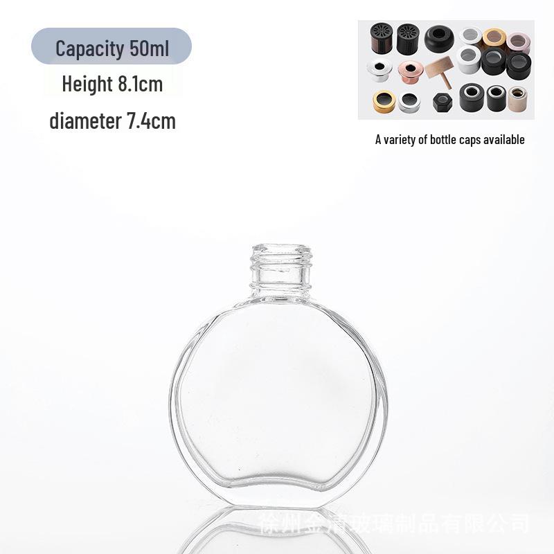Transparent Glass Aromatherapy Bottle - Large Belly Design for Home or Office