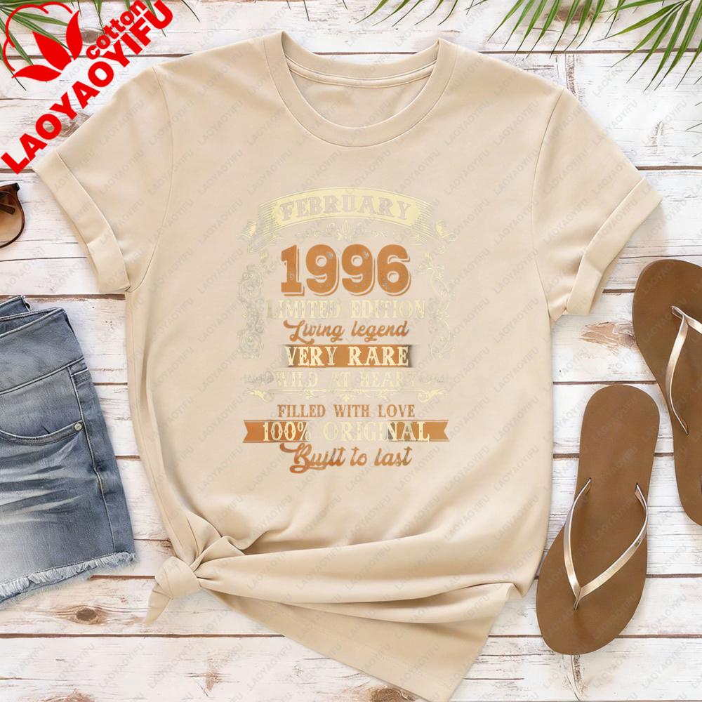 1996 Birthday Legend Women TShirt Cotton Short Sleeve Casual Fashion Summer Top Birthday Party Gift for The 30th Birthday