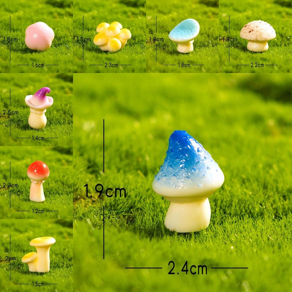 Artistic Resin Mushroom Figures For Fairy Garden Craft Home Decor Gift For Hobbyists