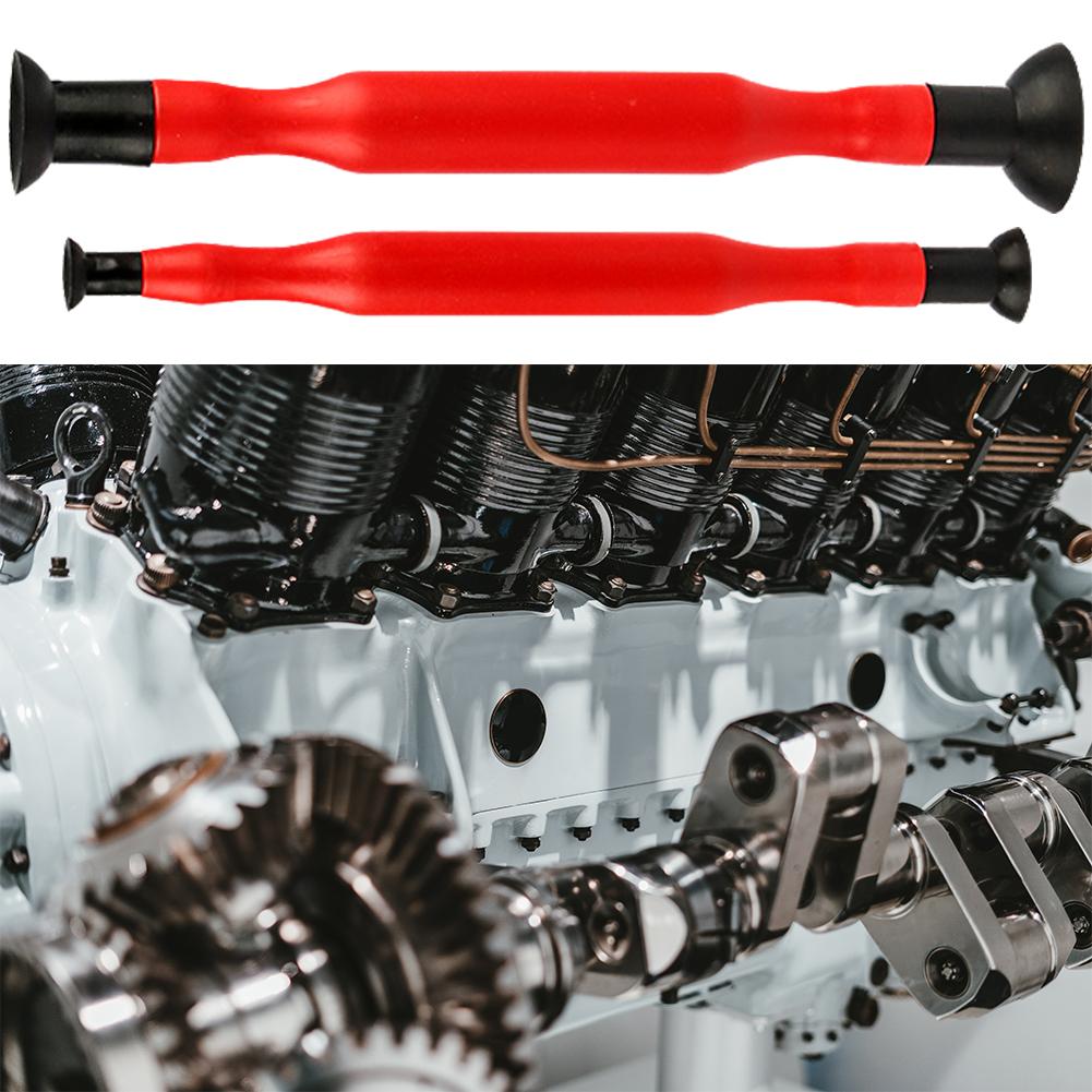 2Pcs Rubber Valve Lapping Sticks Grip with 4 Suction Plates for Motorcycle Car Cylinder Engine Valves Dust Grinding Stick Tool