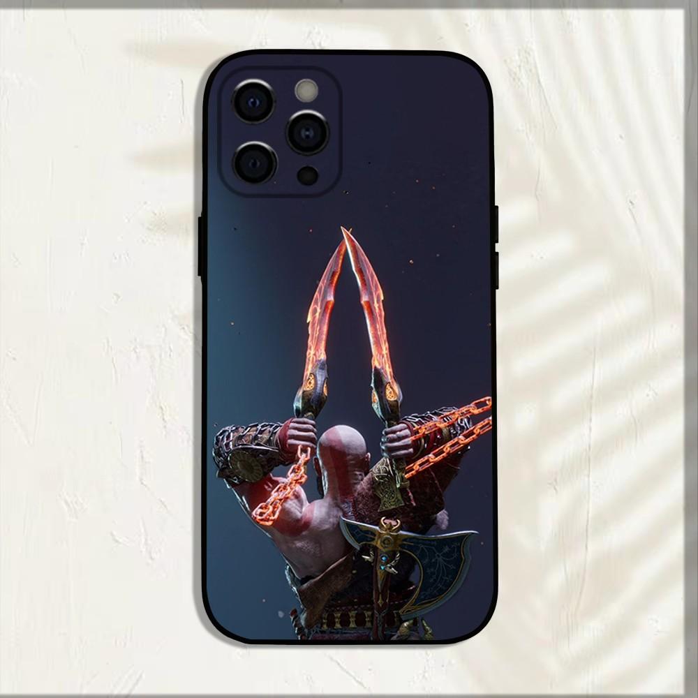 Чехол для телефона G-God of W-War Game для iPhone 16,15,14,13,12,11,Pro,X,XS,Max,XR,Plus,Mini Мягкий черный чехол