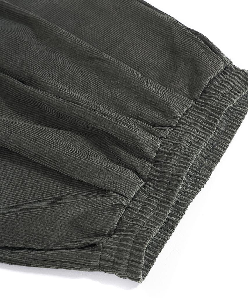 GAKKAI UNIONS One-Pleat Corduroy Pants Dust Olive