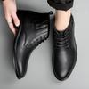 Мужские ботинки челси на шнуровке, модные ботильоны, мужские высокие ботинки-броги, модные ботинки из натуральной кожи, мужская деловая обувь