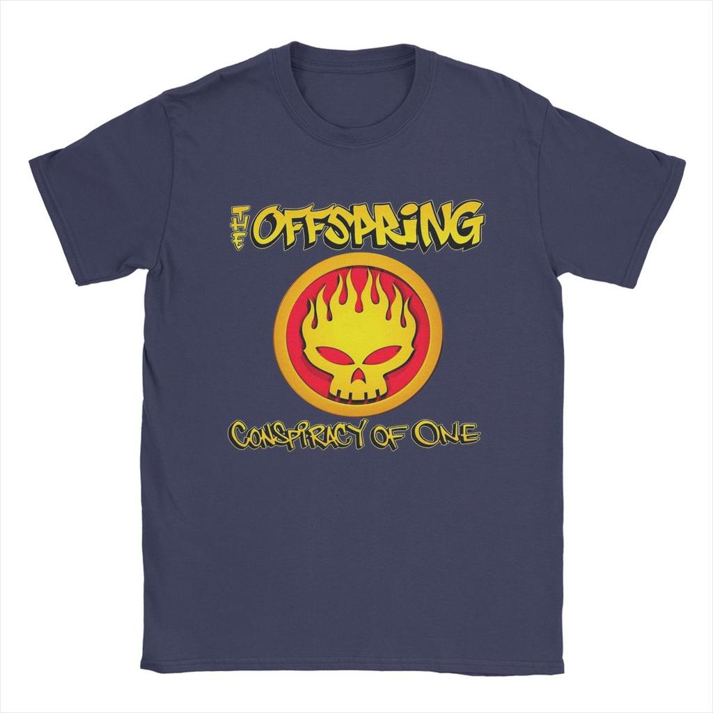 Мужские футболки The Offspring Novelty Pure Cotton Tee Shirt Short Sleeve T Shirts Crewneck Clothing Printing