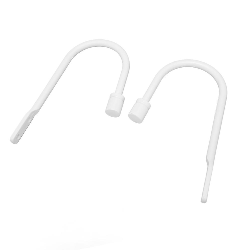 2Pcs White Curtain Tiebacks U Shaped Drapery Holdbacks Decorative Curtain Holdbacks Family