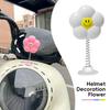 Шлем трясущийся Маленькая улыбка Цветочное украшение Мотоциклетные шлемы для велосипедистов Милый декор в виде цветка солнца Аксессуары для шлема для вождения