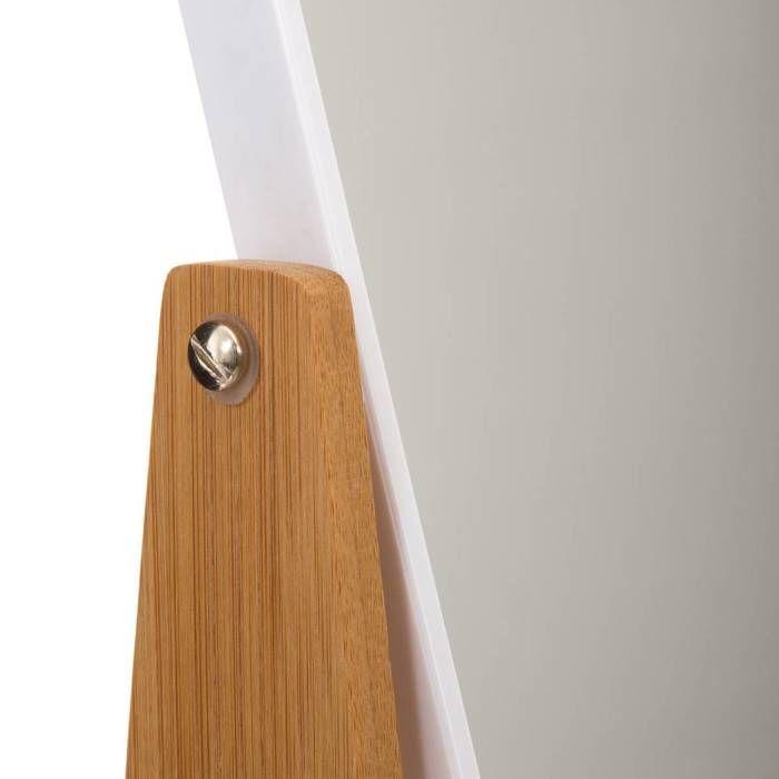 5five - 16x22cm Bamboo Mirror "naturéo" White