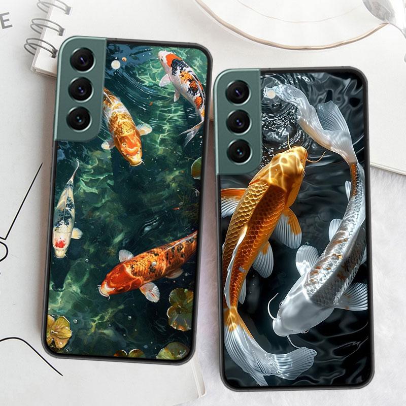High End Ornamental Fish and Koi Carp Phone Case For Samsung Galaxy S22 S25 Ultra S21 S10 Plus S26 Edge S20 S23 S24 FE Cover