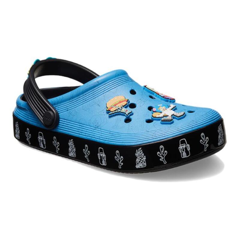 SPONGEBOB SQUAREPANTS SpongeBob SquarePants X Crocs Wrap Flat Children's Sandals Blue & Black Children's Style