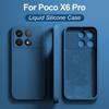 Для Poco X6 Pro Чехол Роскошные жидкие силиконовые чехлы для телефонов Xiaomi Poco X6 Pro Poco X 6 Pro Poco X6Pro Pocox6 Pro 5G Чехол