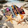 Custom Name Personalized Demon Slayer Print Beach Towel, for Trip Camping Beach Party Home Decor, Birthday Gift for Family & Friends