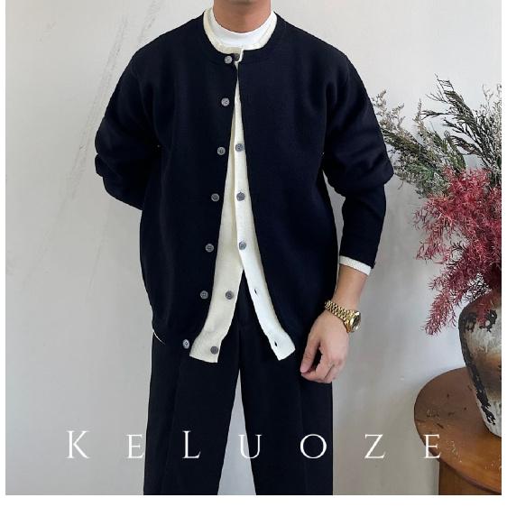 Мужское пальто весна-осень модный брендовый свитер Ruoshuai новый модный высококачественный повседневный свитер с круглым вырезом