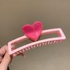 5.1in/3.3in Дофаминовый Красочный Любовное Сердце Геометрическая Заколка-Краб для Волос для Женщин Большого Размера Зажим-Акула Аксессуары для Густых Тонких Волос Лето