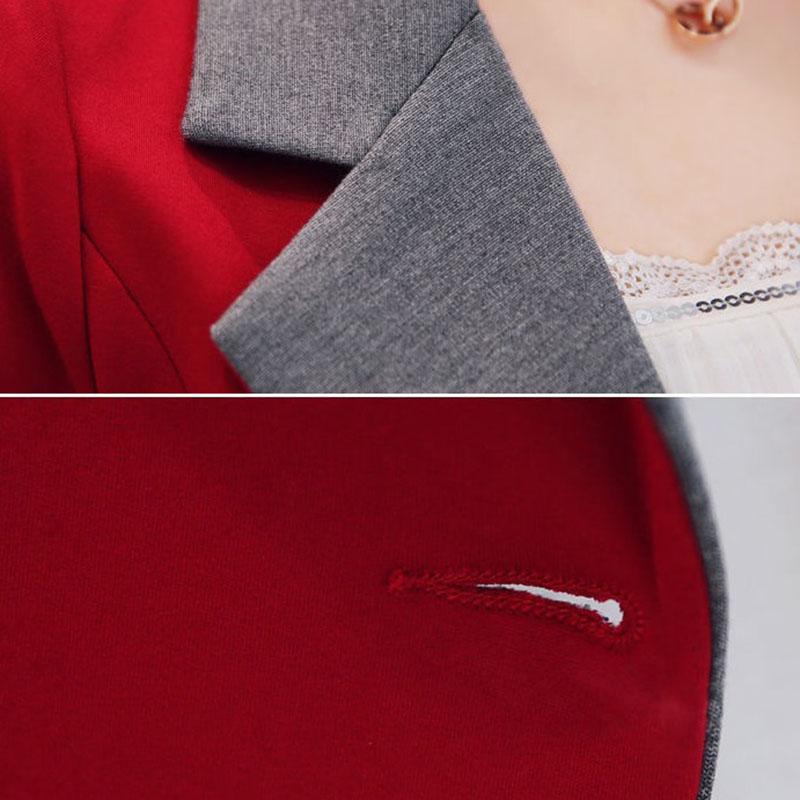 Весенне-осенний пиджак, короткий повседневный женский пиджак, новый красный, черный, тонкий женский пиджак, деловая офисная одежда