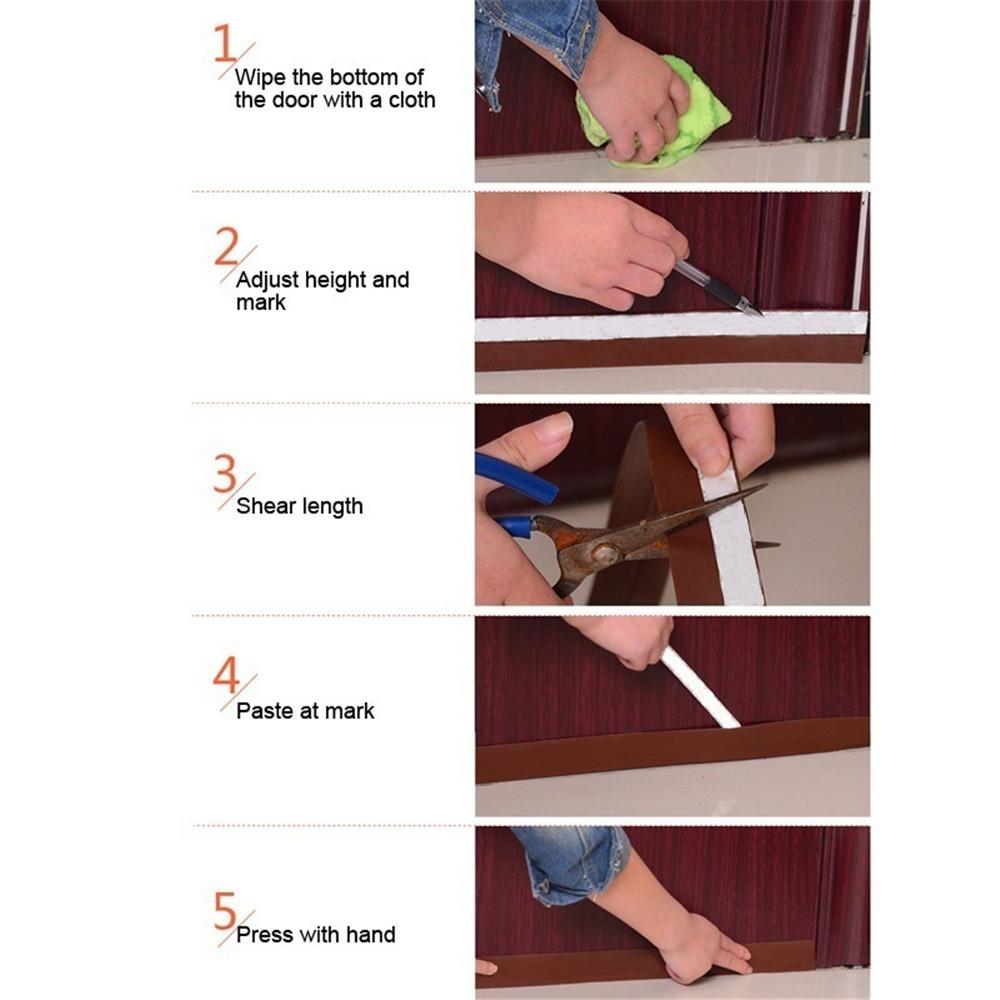 Wind proof Door Window Transparent Sealing strip Silicone Moldproof Wall Sticker