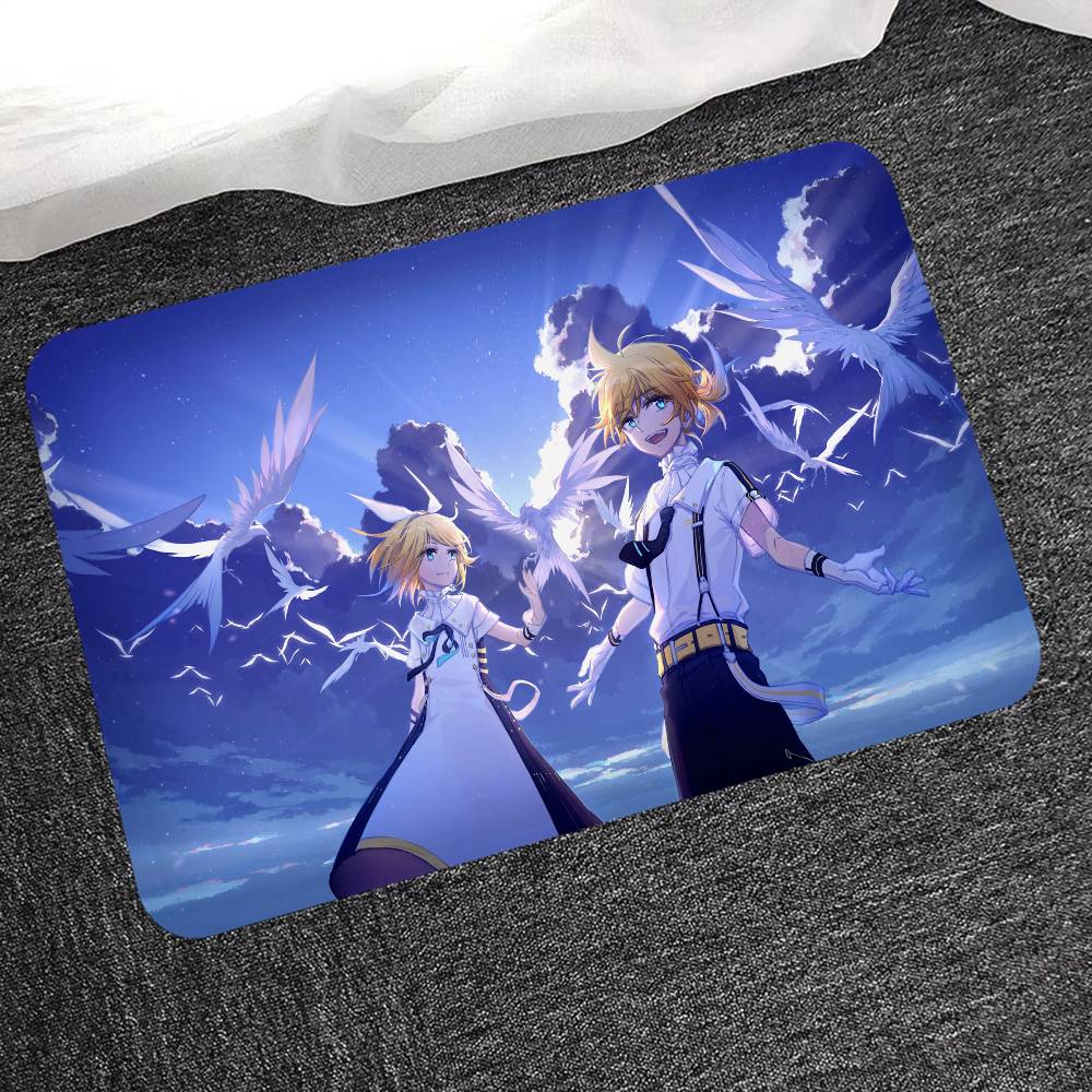 Vocaloid Дуэт Кагамине Рин Лен Придверный коврик Детская Комната Спальня Декор Балкон Противоскользящий Придверный коврик Гостиная Коврик
