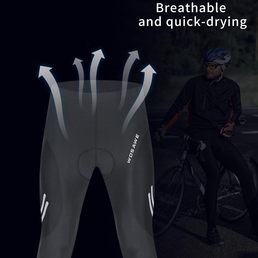 Велосипедные брюки WOSAWE Мужские длинные велосипедные брюки с гелевой подкладкой для велосипеда, спортивная одежда