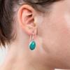 Authentic Czech Republic Turquoise Rough Gemstone 925 Solid Sterling Silver Handmade Earring Jewelry, Statement Women Earring , Gift For Her.