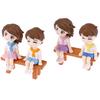 1Set Sweet Couple Diy Mini Miniature Figurine Garden Deco Seat Micro Landscape