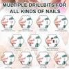 Профессиональная электрическая дрель для ногтей, набор сверл для акриловых ногтей, 45000 об/мин, перезаряжаемая портативная пилочка для ногтей, набор для женского маникюра и педикюра