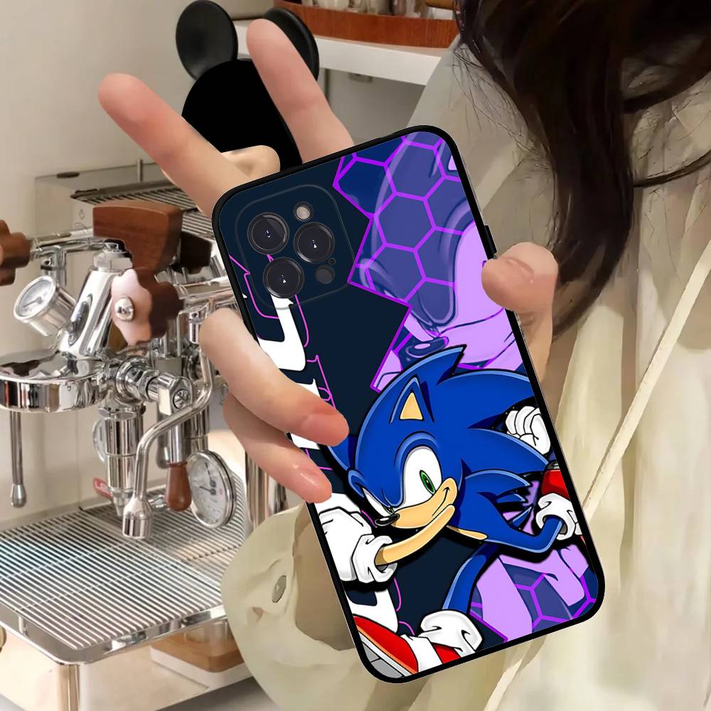 S-SonicS Anime Phone Case For IPhone 17 16 15 14 11 12 13 Pro Max Plus Mini Soft Back Cover