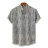 Сохраняйте прохладу и стильность с нашей мужской гавайской рубашкой с цветочным принтом — идеально подходит для пляжного отдыха и повседневной носки!