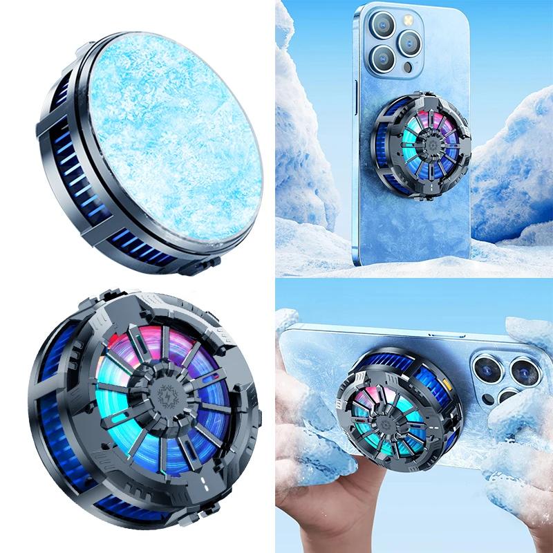 Magnetic & Back Clip Mobile Phone Radiator Cooler with Digital Display RGB Charging Silent Fast Cooling Mobile Phone Radiator