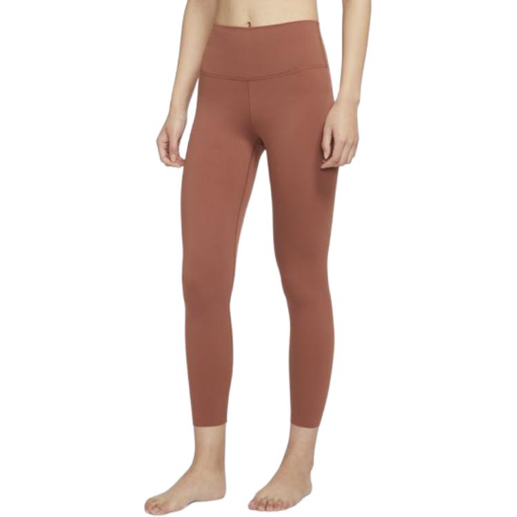 Nike Укороченные леггинсы Yoga Luxe Infinalon женские низы коричневого цвета CJ3802-275