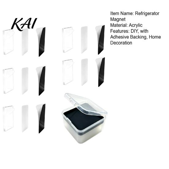 Magnetic Picture Holder 5/6/8/10/15/20/24 Sets DIY Acrylic Fridge Magnet Kit, Square Refrigerator Photo Display Magnets with Adhesive Backing,