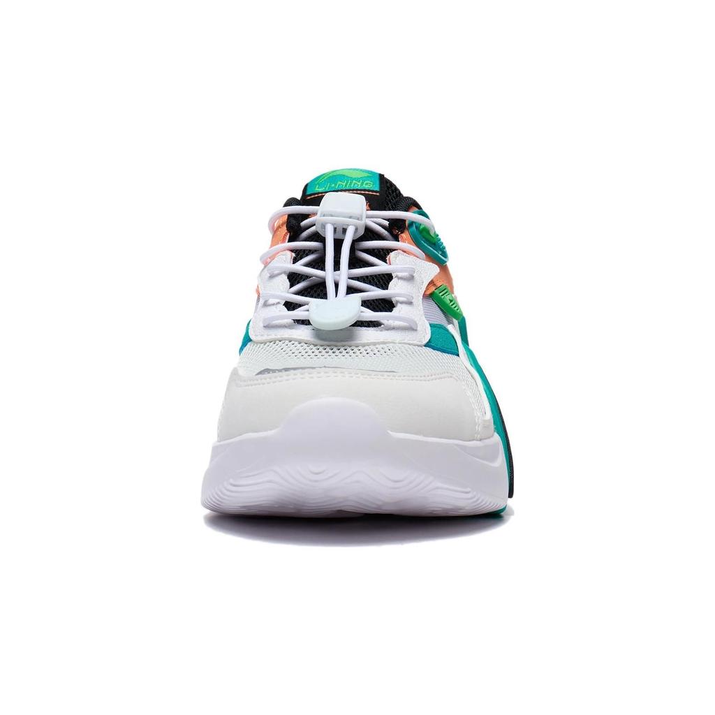 Li-Ning Cloud Non-Slip Shock Absorbing Wear-Resistant Lightweight Sports Casual Shoes Kids Sneakers White Black Green YKCT072-1
