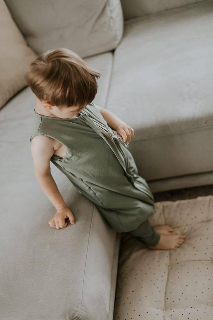 Легкий спальный мешок с ножками M (3-5 лет) серый