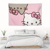 Тканый гобелен Sanrio Hello Kitty и кошки Мультяшный Яркий Кавайный Аниме Декор для дома Современное настенное искусство Подарок для поклонников Кити