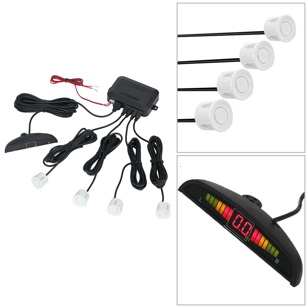 ЖК-дисплей Автомобильный задний реверсивный звуковой сигнал с 4 датчиками парковки