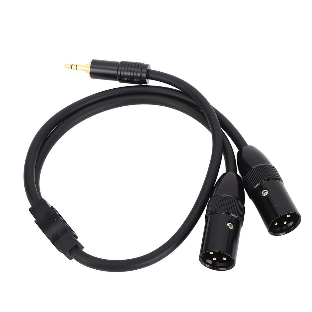 Dual XLR Male to 1 8in TRS Stereo Y Splitter Cable 1.6ft 3.5mm for Portable Media Player Laptop Mixer