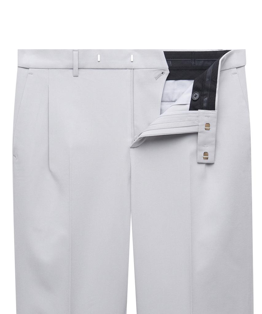 MUSINSA STANDARD Wide Hidden Banding Crop Slacks [Light Gray]