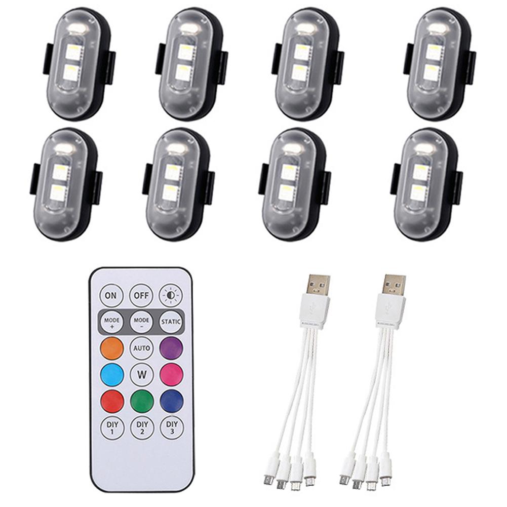 RGB Светодиодные Стробоскопы для Мотоцикла Сигнальный Огонь Светодиодная Вспышка Позиционный Беспроводной Свет Самолет Вертолет Предупреждающие Огни