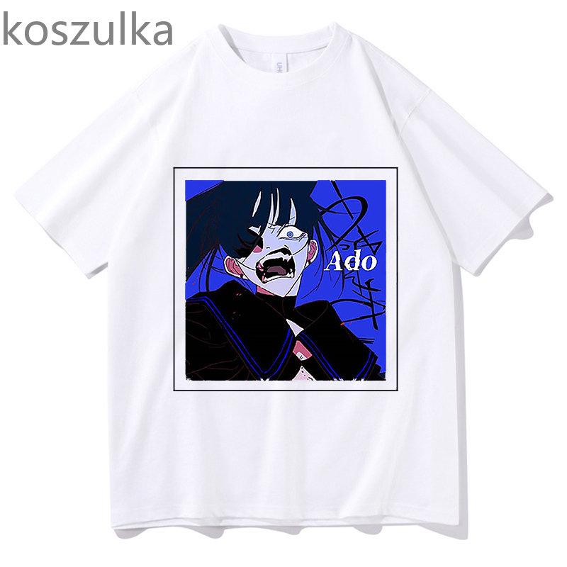 Унисекс футболка Ado, модная унисекс футболка с рисунком, унисекс/женская летняя футболка с коротким рукавом, 100% хлопок, эстетические топы, толстовка, уличная одежда