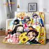 Japanese Cartoon Series Blanket Living Room Bed Sofa Travel 3D Demon Slayer Blanket Cartoon Home Office Hiking Gift