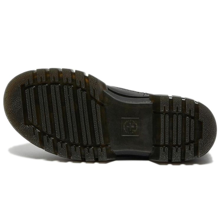 Dr. Martens Audrick Leather Round Toe Slip-On Short Chelsea Boots Unisex Boots Charcoal-Black 27148001