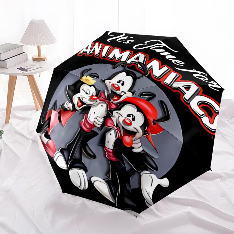 Складной зонт с принтом Animaniacs, для улицы, отдыха и путешествий, прочная ткань зонта, подарок на день рождения и праздник