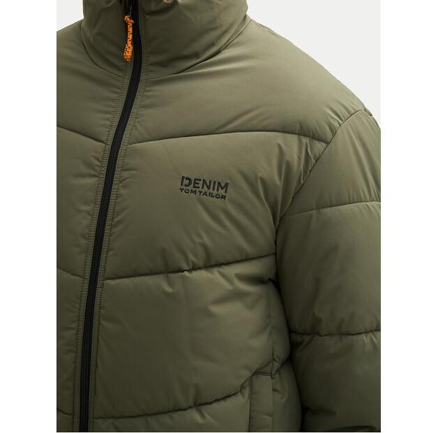 Пуховик Tom Tailor Denim 1041776 зеленый Relaxed Fit