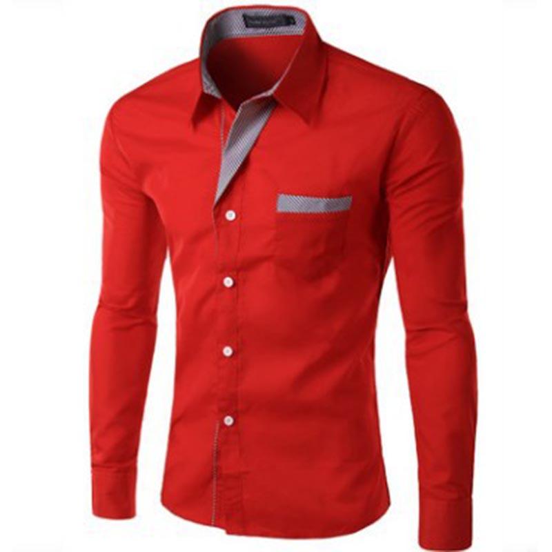 Модная мужская рубашка с длинным рукавом Camisa Masculina, мужская приталенная дизайнерская формальная повседневная брендовая мужская классическая рубашка, размер M-4XL